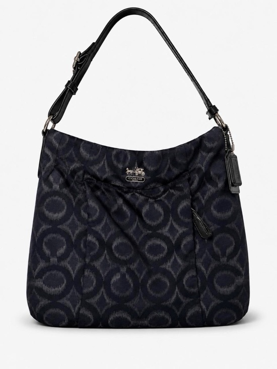 Coach Handbags - Coach Black Navy Signature Shoulder Bag